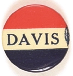 John W. Davis Red, White and Blue Celluloid