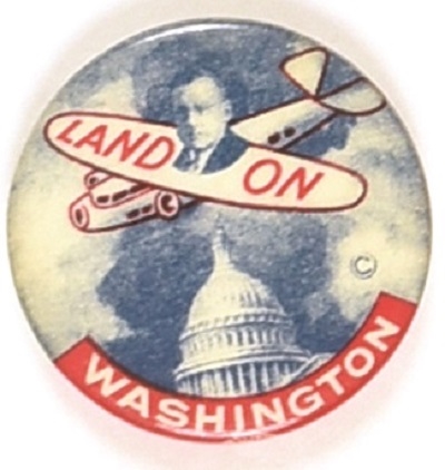 Alf Landon Classic Land On Washington Pin