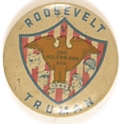 Roosevelt, Truman All For One, One for All Shield and Eagle Pin