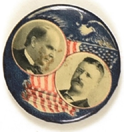 McKinley, Roosevelt Rare Blue Flag and Eagle