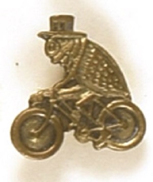 McKinley Gold Bug on Bicycle Stickpin