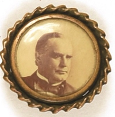 William McKinley Framed Sepia Celluloid