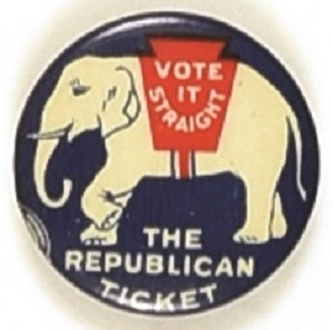 Coolidge Straight Republican Ticket Elephant