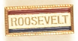 Franklin Roosevelt Enamel RWB, Gold Pin