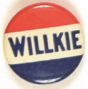 Wendell Willkie Red, White and Blue Celluloid