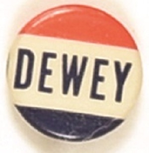 Dewey Small Red, White and Blue Celluloid