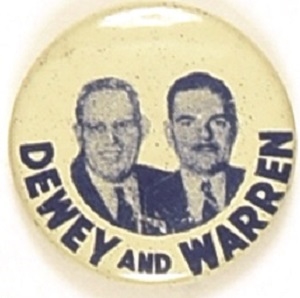 Dewey and Warren Scarce 1 Inch Litho Jugate