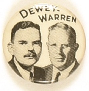 Dewey, Warren Sharp Celluloid Jugate
