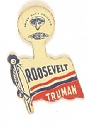 Roosevelt, Truman 1944 Flag Tab