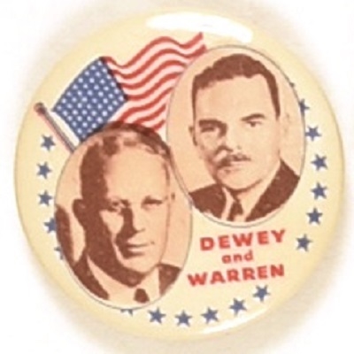 Dewey, Warren Flag and Stars Jugate