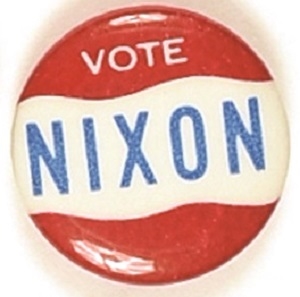 Vote Nixon Red, White, Blue Celluloid