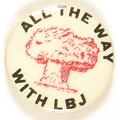 All the Way With LBJ Red Nuclear Mushroom Cloud