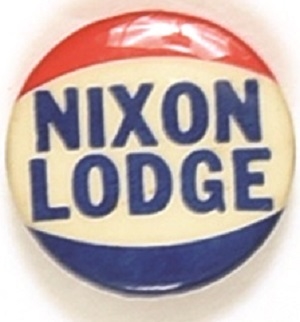 Nixon, Lodge Red, White and Blue Celluloid