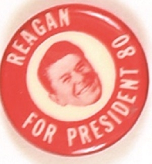 Reagan for President Red, White Celluloid