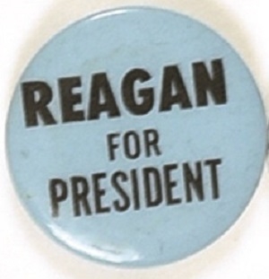 Reagan for President Blue, Black Celluloid