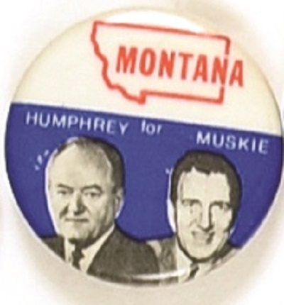 Humphrey, Muskie 1968 Montana Jugate