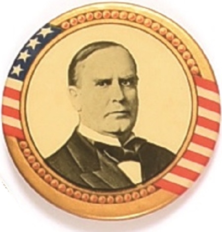 McKinley Large Stars and Stripes Celluloid