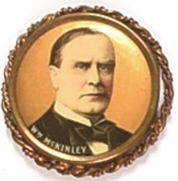 McKinley Framed Celluloid with Gold Background