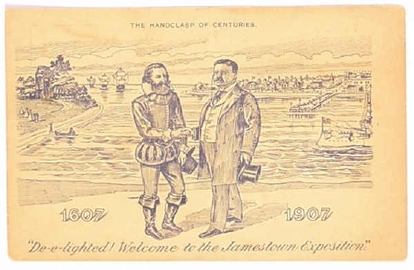 Roosevelt Jamestown Exposition De-e-Lighted Postcard
