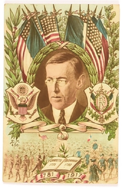 Wilson World War I Flags Postcard