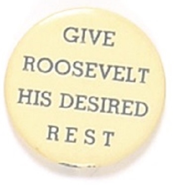 Give Roosevelt a Well-Deserved Rest