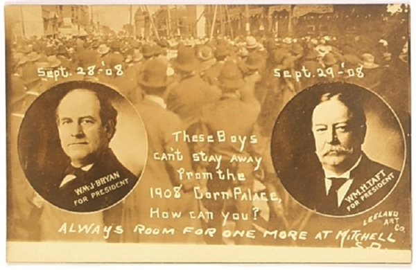 Bryan, Taft Corn Palace Postcard