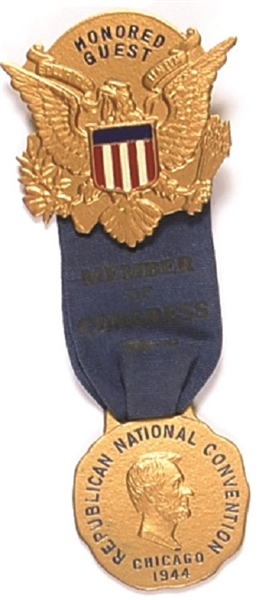 Dewey 1944 Honored Guest Badge