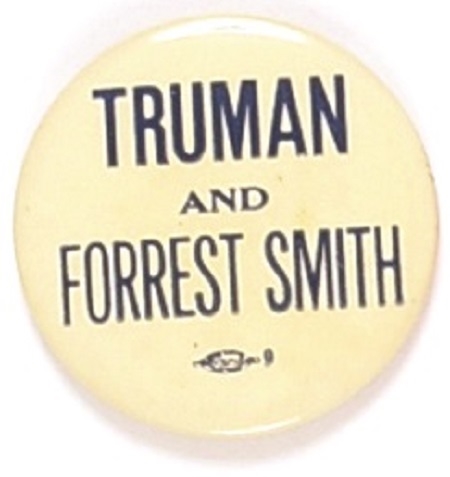 Truman and Forrest Smith Rare Missouri Coattail