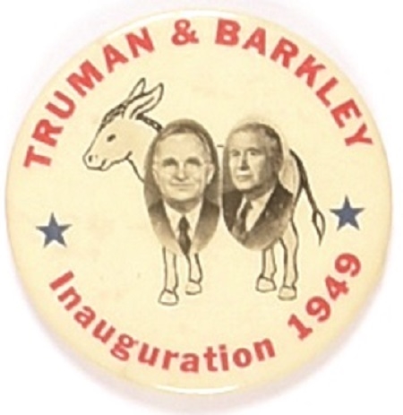 Truman and Barkley Rare Inaugural Donkey Jugate
