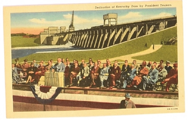 Truman Kentucky Dam Postcard
