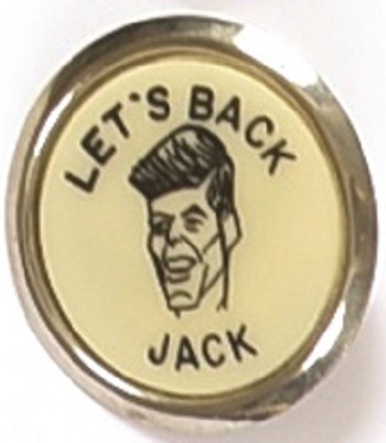 Lets Back Jack Tie Clasp Black Letters