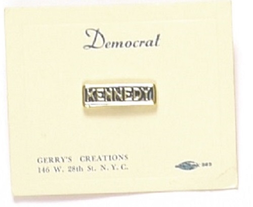 John F. Kennedy Clutchback Pin and Card