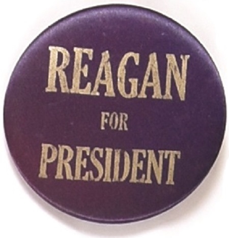 Reagan for President Cloth-Covered Pin