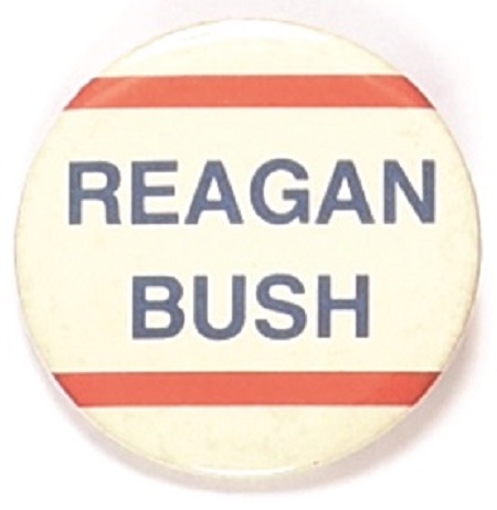 Reagan, Bush Red, White and Blue Celluloid