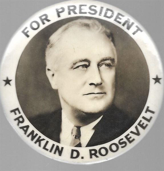 Franklin Roosevelt for President Two Stars Celluloid