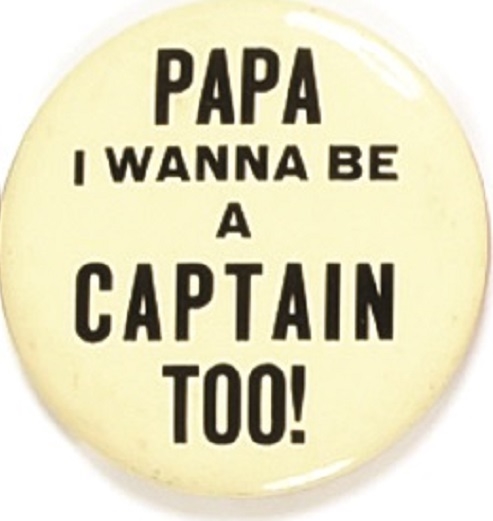 Willkie, Papa I Want to Be a Captain Too 3 1/2 Inch Size