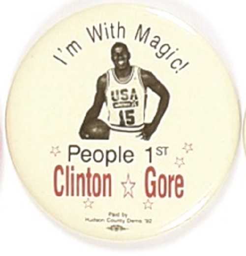 Im with Magic Johnson, Clinton and Gore