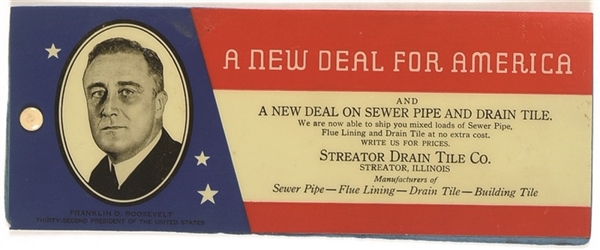 FDR New Deal for America Blotter