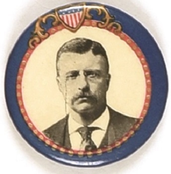 Roosevelt Shield, Filigree with Blue Border