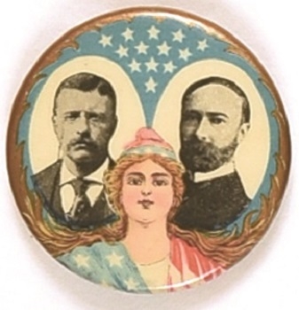Roosevelt, Fairbanks Lady Liberty and Stars Jugate