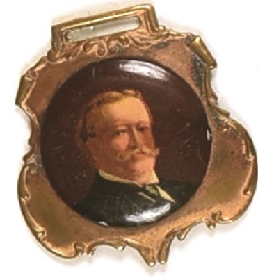 Taft Color Celluloid and Brass Fob