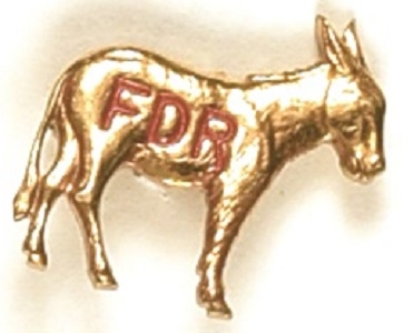 Roosevelt FDR Donkey Pin