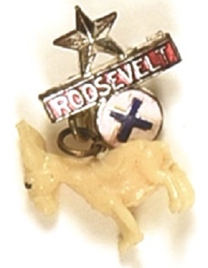 Roosevelt Donkey and Star Pin