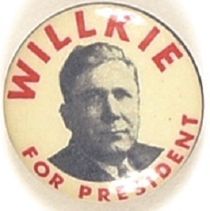 Willkie for President Red, White, Blue Picture Pin