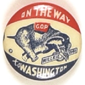 Willkie Running Elephant on the Way to Washington