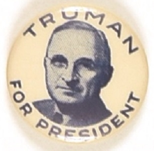 Truman for President Rare Picture Pin