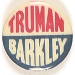 Truman, Barkley Scarce RWB Celluloid