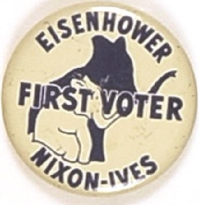 Eisenhower, Ives First Voter New York Litho