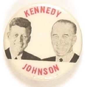 Kennedy, Johnson 1 Inch Smaller Size Jugate