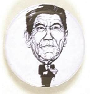 Reagan Caricature Memorial Pin